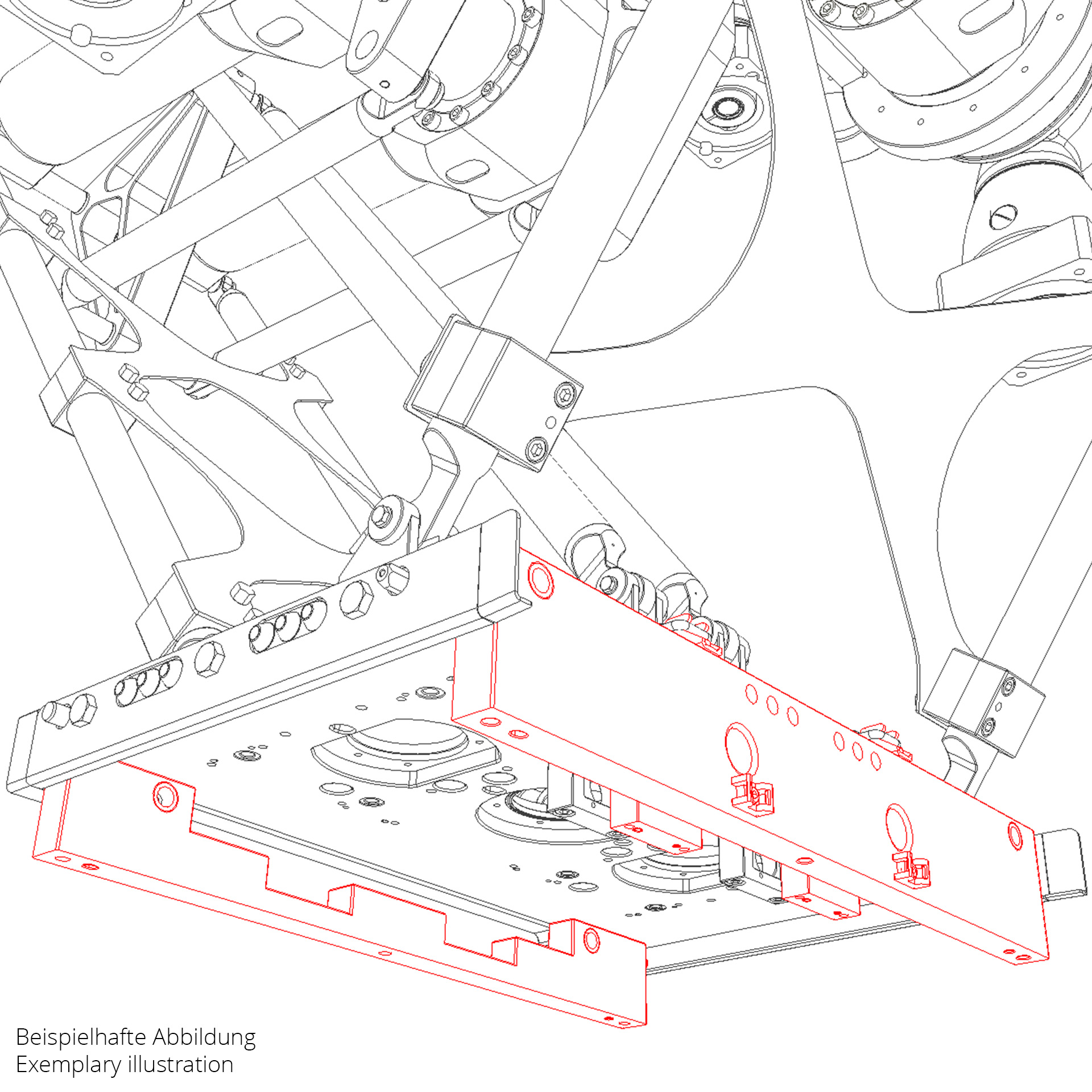 Tool-side change-adapter set